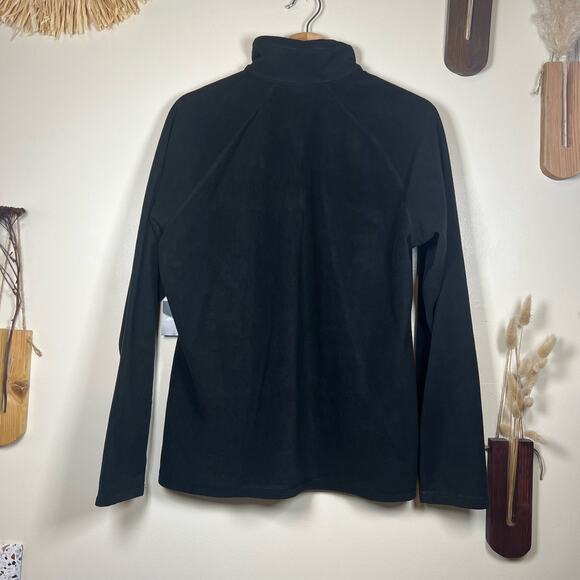 NWT Black Eddie Bauer Sz Lrg Womens Quest Fleece 1/4 Zip Fleece Sweater - Picture 3 of 5
